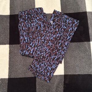 lululemon athletica Blue and Black Patterned Leggings